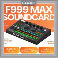 Soundcard F999 Max with BM800 Microphone For soundcard Braodcasting Singing Recording
