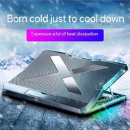 6 Fans Notebook Foldable Laptop Cooling Pad Cooler Pad 9"-17" LED Light Fan Adjustable Stand Height