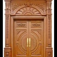 pintu kupu tarung kayu jati perhutani