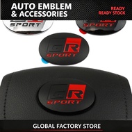 【TOYOTA】NEW ABS Car Sticker GR SPORT Steering Wheel Emblem Badge Decals Covering Style For Toyota Q8