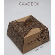 Cake box craft motif & plain 12x12cm/cake box cake 12x12cm motif & plain