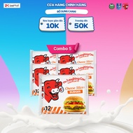 Combo 5 Phô mai Lát Con Bò Cười Burger 200GX32