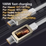 USB Type C To USB C Cable KAIYUE 100W/5A PD Fast Charging Charger Wire Cord For  Xiaomi 14T 14Pro 15