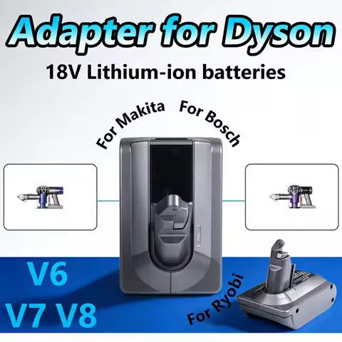 Adapter for Dyson V6/V7/V8 series Vacuum Cleaner For Makita/Bosch/Ryobi 18V Battery Replace for Dyso