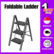 foldable Step Ladder 3 And 4 Steps Black Foldable Step Ladder