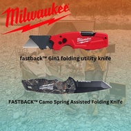 MILWAUKEE FASTBACK 6IN1 Folding Utility Knife 48-22-1505 Camo Spring Assisted Folding Knife 48-22-1535