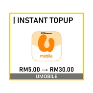 [PALING MURAH] U MOBILE Prepaid Instant Topup | Instant Reload | AUTO Reload (RM5 - RM30)