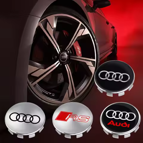 4PCS 60/63/68mm Car Wheel Center Caps Auto Hub Cover For Audi RS S A3 A4 A1 B8 8P 8V A6 A5 Q5 B7 B6 