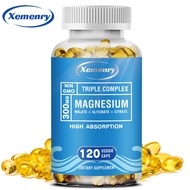 Magnesium Complex Capsules Magnesium Glycinate Malate and Citrate Magnesium Supplements for Muscle R