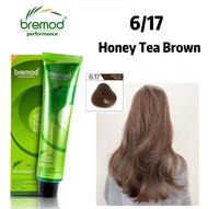 Bremod Hair Color Honey Tea Brown 6.17 Hair Dye 100ml & Oxidizer 100ml