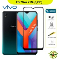 LAYAR Tempered Glass Vivo Y1S Full Screen - Tg Y 1S Color 3d 9D 5D Anti-Scratch Gorilla Glass Cover 