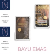 Bayu emas 0.50g 999.9 Gold bar - AMETHYST ( RED-DOT/CERT DEFECT )