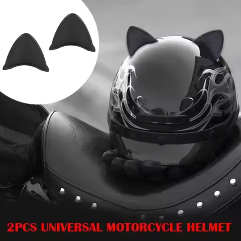 2PCS Helmet Decoration Cat's Ears (Steamed Cat-Ear Shaped Bread) Motorcycle Helmet Cute Car Decorati
