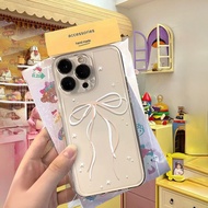 Transparent Bow Aesthetic Strap Clear Soft Casing hp Vivo Y400 V60 Y19S V50 Lite Y29 5Gv40 Lite 5G Y