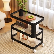 Side Luxury Cabinet High-End Side Feel Bedside Movable Narrow Shelf Living Room Small Light Coffee T