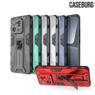 小米Xiaomi 13 Pro CASEBURG Hybrid S2 可橫直座枱 磁貼固定 雙物料四邊全包防撞 支架手機殼 手機套 7453A