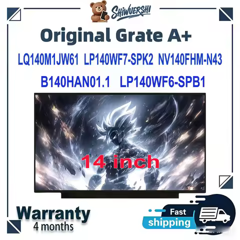 Original New A+ 14" Laptop Lcd Screen Monitor Panel Slim LQ140M1JW61 LP140WF7 SPK2 NV140FHM N43 B140