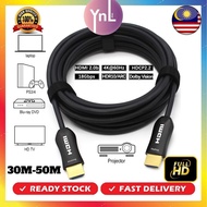 Fiber Optic Cable For HDMI Port 4K Premium Light Speed 18Gbps Compatible With HDMI Cable V2.0 HDCP 2.2 (30m-50m)