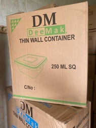 ~[Dijual] Thinwall Merek Dm Sq Kotak Kecil/Kotak Makan Plastik 250Ml 1