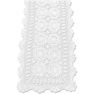KEPSWETCottonHandmadeCrochetLaceTableRunnerRectangleCoffeeTableDresserDecor(14x36inch) H9A5