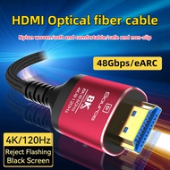 HDMI 2.1 8K cable, Nylon braided HDMI fiber cable, Ultra HD cable, 48Gbps certified 8K cable, 4K120hz 8K60hz 2k240hz, DTS:X, HDCP 2.2&amp;2.3, HDR 10 Compatible with Roku TV/PS5/PS4/HDTV/RTX 3080 3090