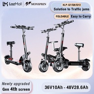 [MONSPRIN Q7/Q8/Q13] Solutions to traffic jams electric scooter Portable Foldable warranty 1 year with 48v Lithium Battery Travel Distance 40-150KM With turn signals and headlights Daily Commute skuter elektrik basikal elektrik e bike 电动车自行车