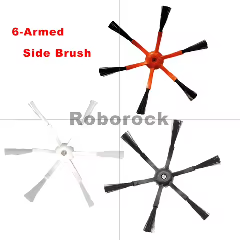 6-Arms Side Brush Replacement Part For Xiaomi Roborock S5 S50 S51 S55 S5 Max S6 MaxV S6 Pure S7 Robo