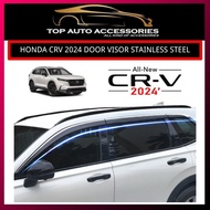 HONDA CRV  2024 DOOR VISOR/ STAINLESS STEEL DOOR VISOR 6PCS , 3INCH INJECTION DOOR VISOR