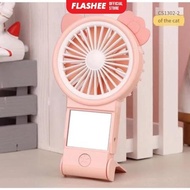 Mini Fan and Makeup Mirror 2in1 Folding Usb Portable Charger Mini Fan Usb Fan Fan with Mini Glass