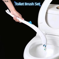 AUDRA Toilet Brush Set, Disposable Heads Water Soluble Toilet Cleaning Brush, Portable Plastic Hygie