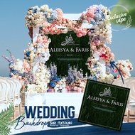 Backdrop 3D Eksklusif untuk Majlis Kahwin: Banner Wedding dengan Sentuhan Elegan Boleh CUSTOM Nama T