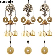 HUMBERTO Money Tree Wind Chimes Bell, Retro Fortunate Metal Money Tree Bell, Hanging Bell Handmade A