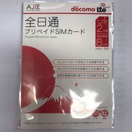 日本Docomo Lte 2GB 8日sim