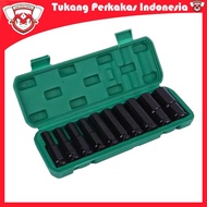 MATA Long socket set 10 pcs 8-24 mm Deep socket set Shock Deep