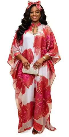 African Dresses for Women Traditional Africa Clothing Dashiki Ankara Gown Abayas Robe Muslim Kaftan 
