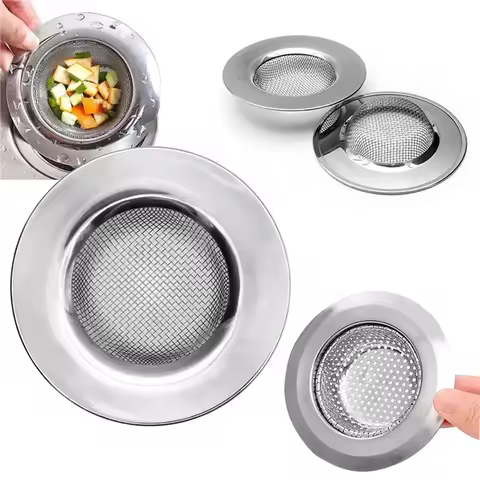 Kitchen Sink Filter Stainless Steel Mesh Sink Strainer Filter Bathroom Sink Strainer Drain Hole Filt