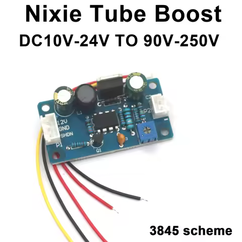 Nixie Tube Booster Module DC 12V 24V TO 90-250V 160 170V Boost High Voltage Power Supply Drive 6E2 6