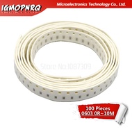100pcs 0603 SMD 1/10W chip resistor resistance 0 ohm ~ 10R ohm 0R 0.1R 1R 2R 4.7R 10R Patch resistan