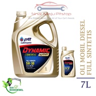 PTT Dynamic Commonrail FULLY SYNTHETIC 5W-30 ACEA A5/B5 - Pelumas Oli Mesin Mobil Diesel 7 Liter Ori