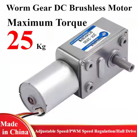 JGY2430 micro brushless DC turbo worm reduction motor Speed regulation small motor 12v24v self-locki