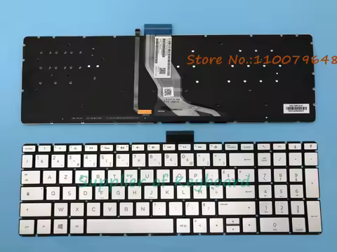 New For HP 15s-fq 15s-fq0000 15s-fq0055nf 15s-eq1000 15-ef 15z-ef Laptop AZERTY French Keyboard Silv