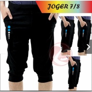Joger 3/4 lotto material right pocket unisexKiri L.XL.XXL Seluar Jogger Lelaki Seluar Tracksuit Lela