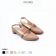 VIVI NICI - Celeste Sepatu Sandal Mules Hak 3 cm