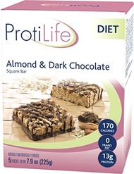 [USA]_ProtiLife PROTILIFE Pack Of 5 Delicious Almonds and dark Chocolate Protein Diet Bar  Nutritiou