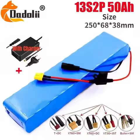 48V 50Ah 18650 Lithium Battery Pack 13S2P High Power Battery for 54.6V 750W 1000W BAFANG Kit built-i