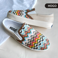 [ส่งเร็วพิเศษ!] Hogo รองเท้า รองเท้าสลิปออน รองเท้าแบบสวม ผ้าใบผู้หญิง รองเท้าผ้าใบสลิปออน รองเท้าผู