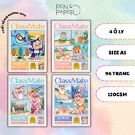 CLASSMATE 4-Liner Notebook 96 Pages 120GSM A5 Size, Cute Design Notebook NA5-09-001