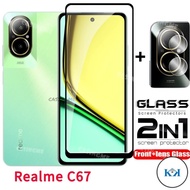 KK 2in1 Screen Protector Film For Realme C67 2023 Transparent Phone Screen Protector For Realme C67 