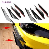 risingmp】】】 4Pcs Carbon Fiber Car Bumper Fin Canard Splitter Diffuser Spoiler Air knife