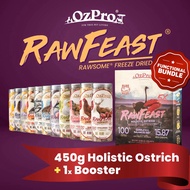 OzPro RawFeast Freeze Dried Functional Bundle - Holistic Ostrich (450g) + Booster